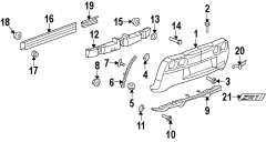 Halter Stoßstange Hinten Links - Bracket Rear LH  GM 04 - 08